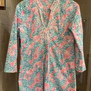 Lilly Pulitzer Pink and Blue Floral Dress